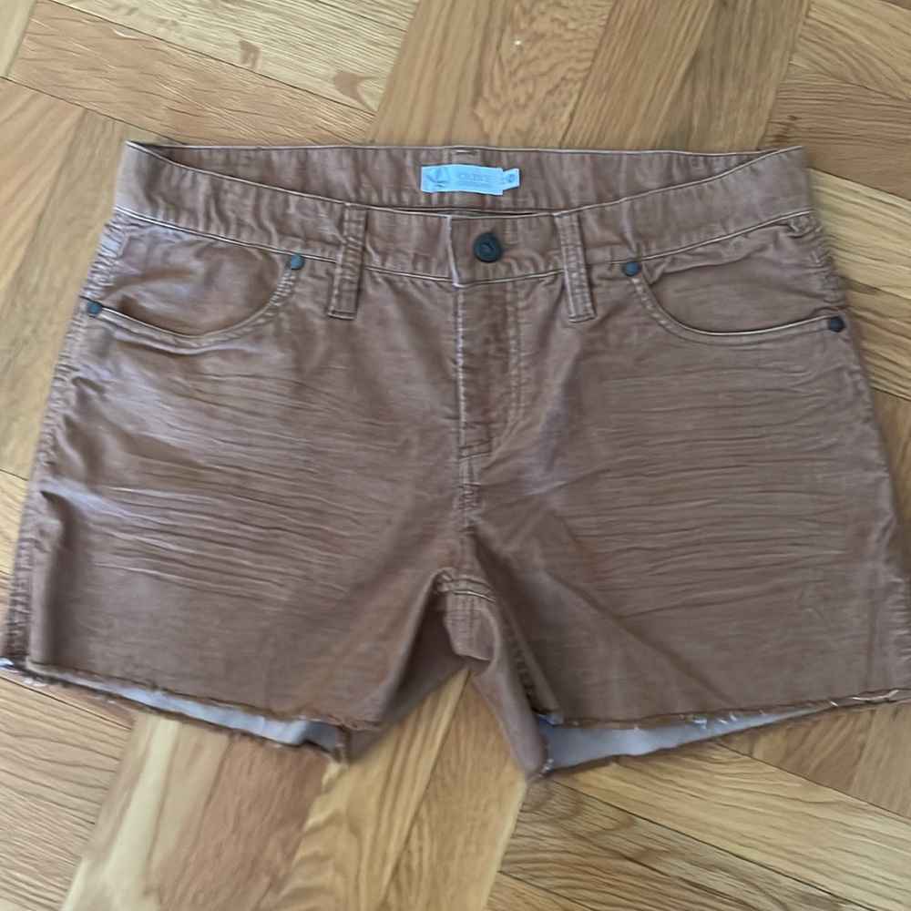 Carve Designs Organic Cotton Corduroy 4" Raw Hem Shorts Women Size 6